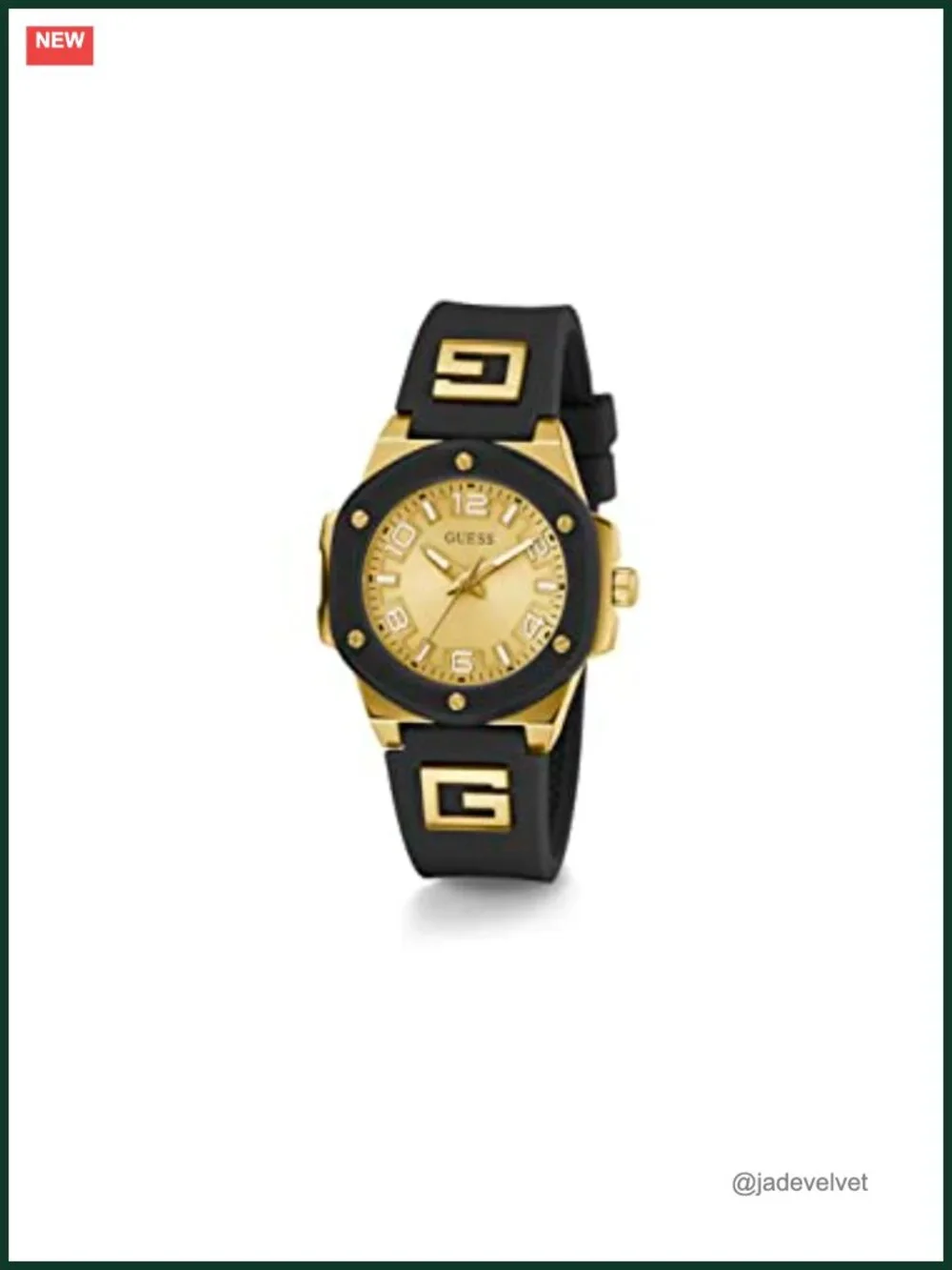 GUESS Ladies 38mm Quartz Watch Silicone Strap Water Resistant